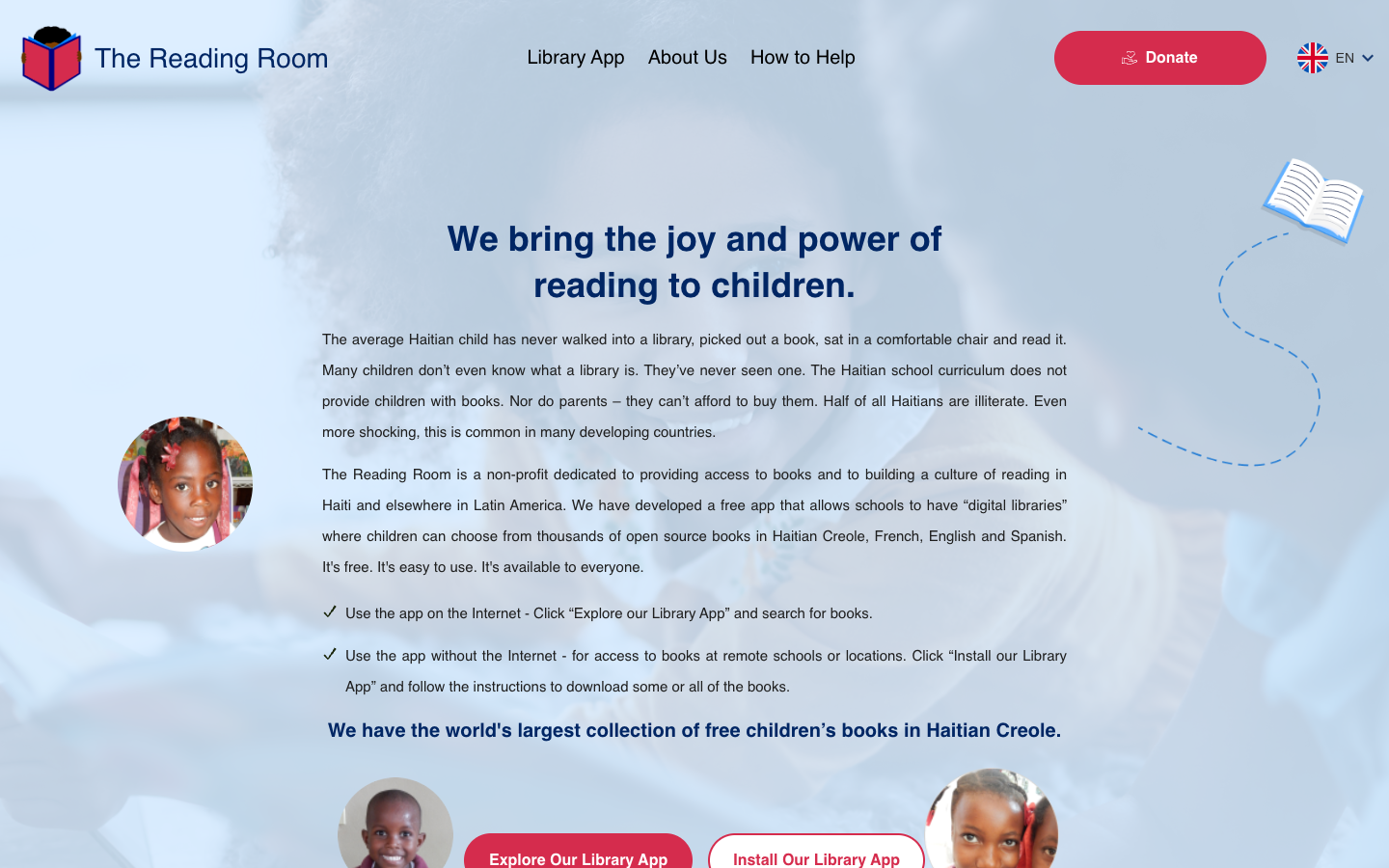 Screenshot of The Reading Room