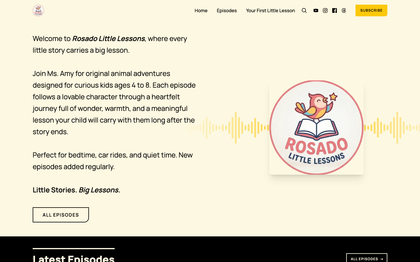 Screenshot of Rosado Little Lessons