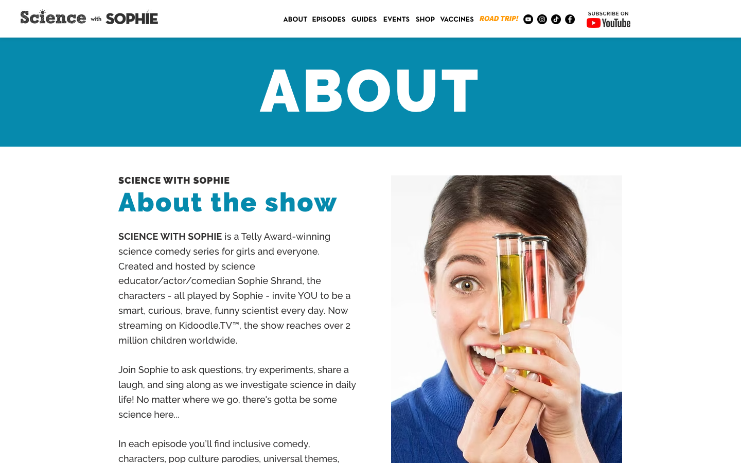 Screenshot of Science With Sophie