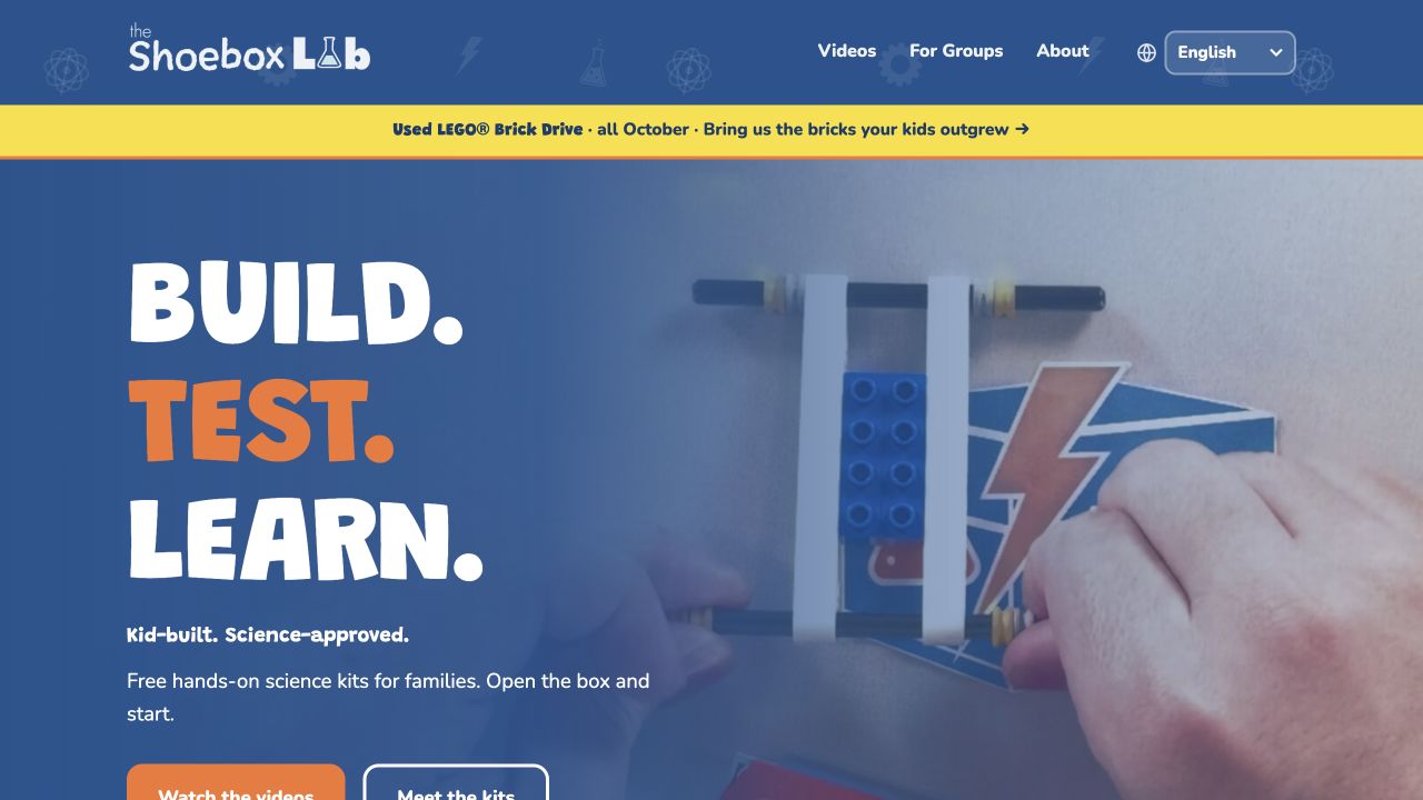 Screenshot of Shoebox Lab