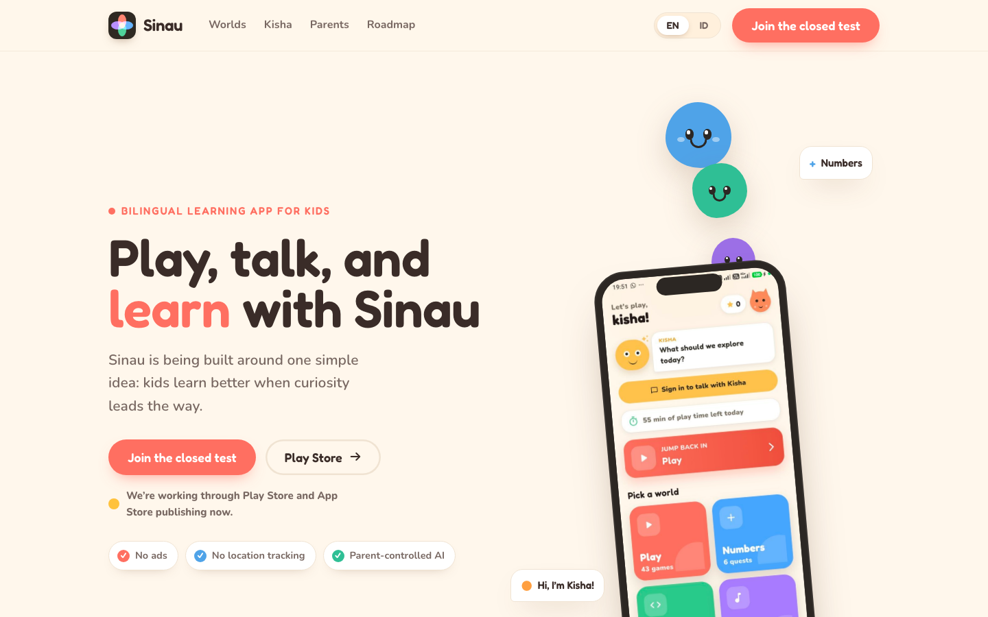 Screenshot of Sinau