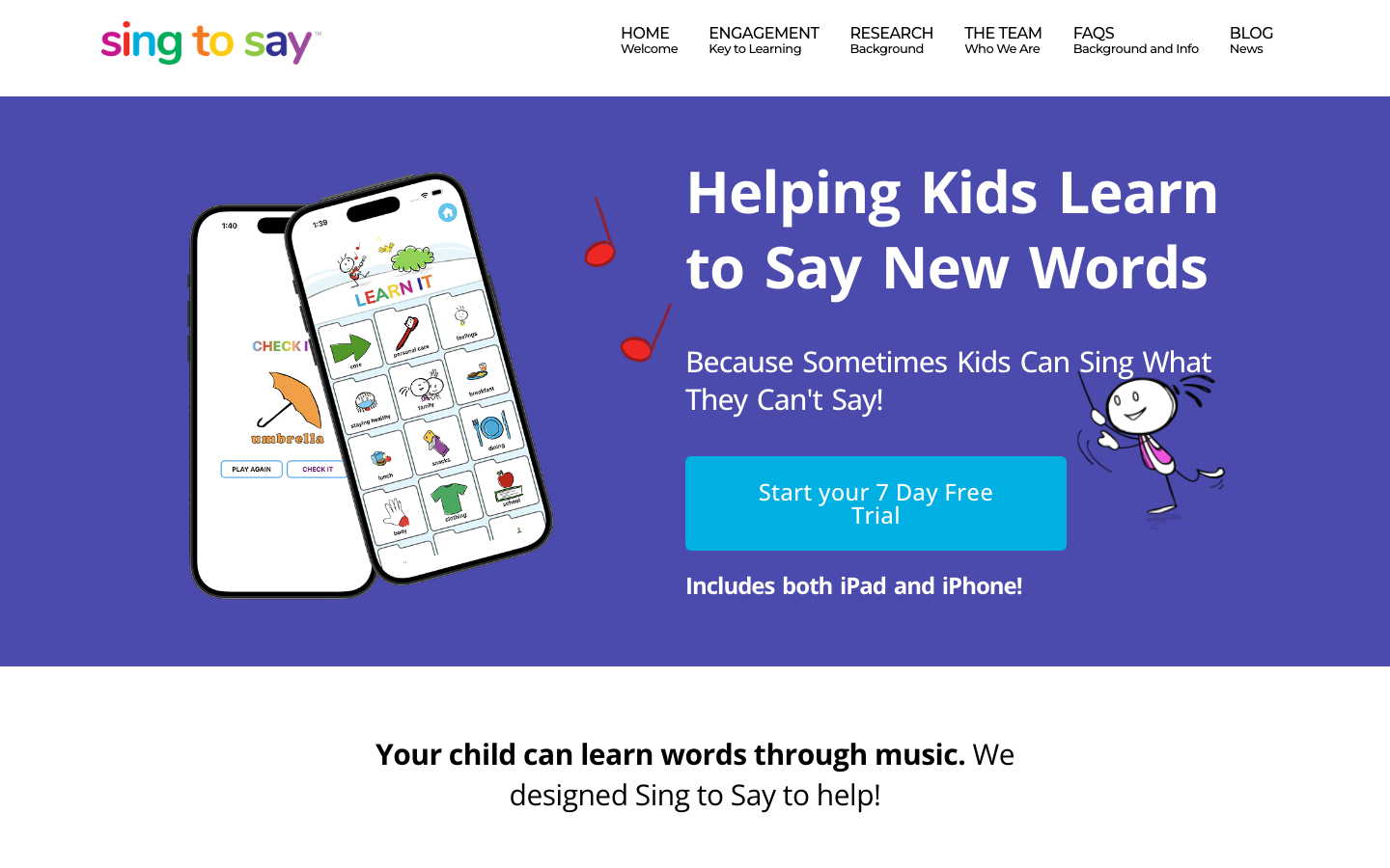 Screenshot of Sing to Say