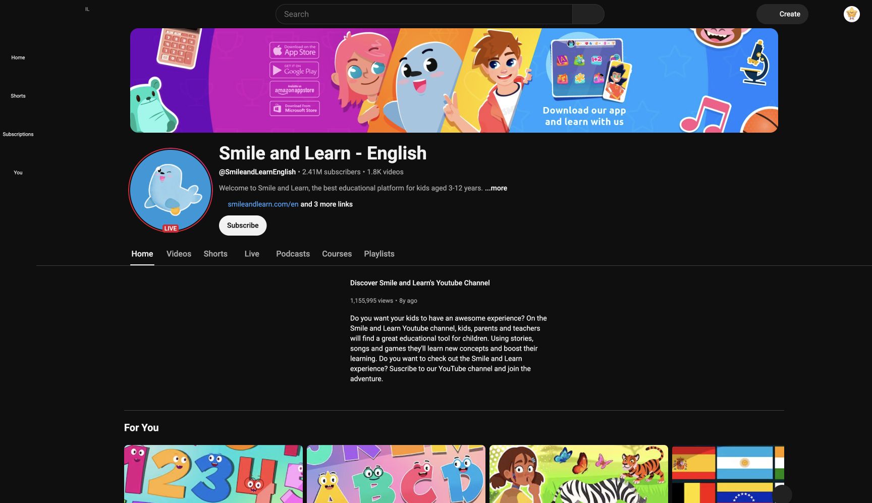 Screenshot of Smile and Learn English