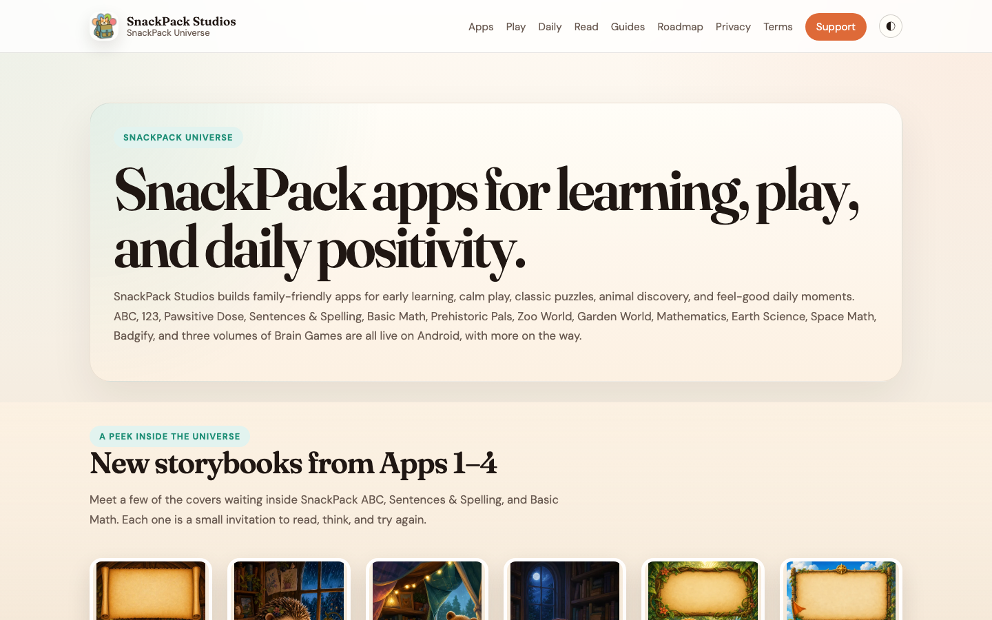 Screenshot of SnackPack Apps