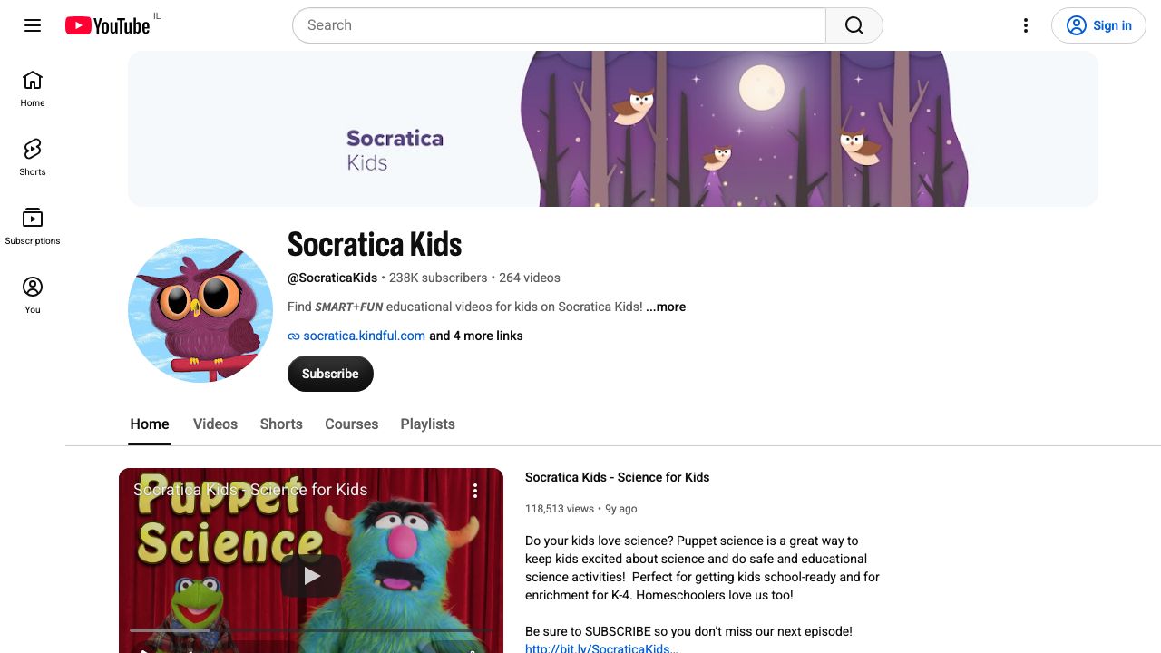 Screenshot of Socratica Kids