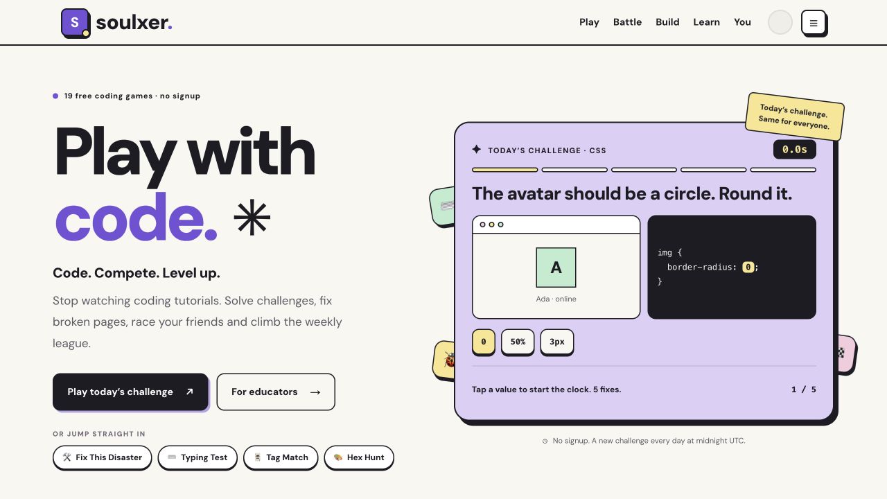 Screenshot of Soulxer