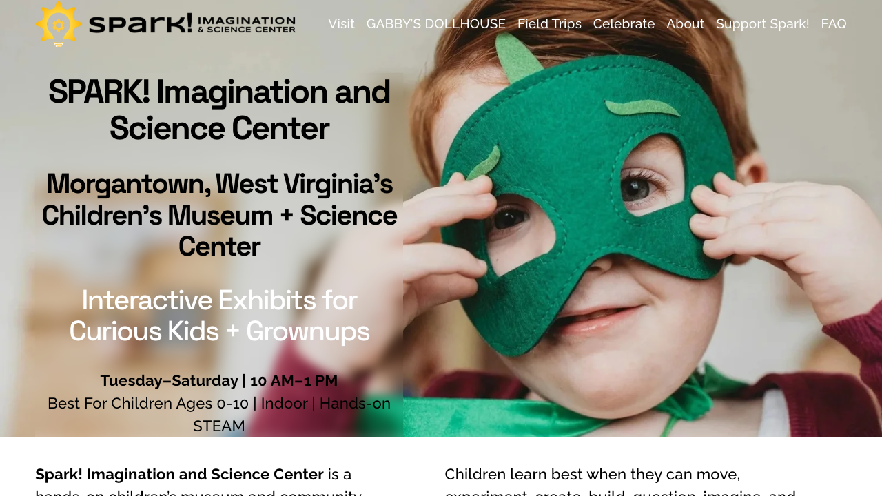 Screenshot of Spark! Imagination and Science Center