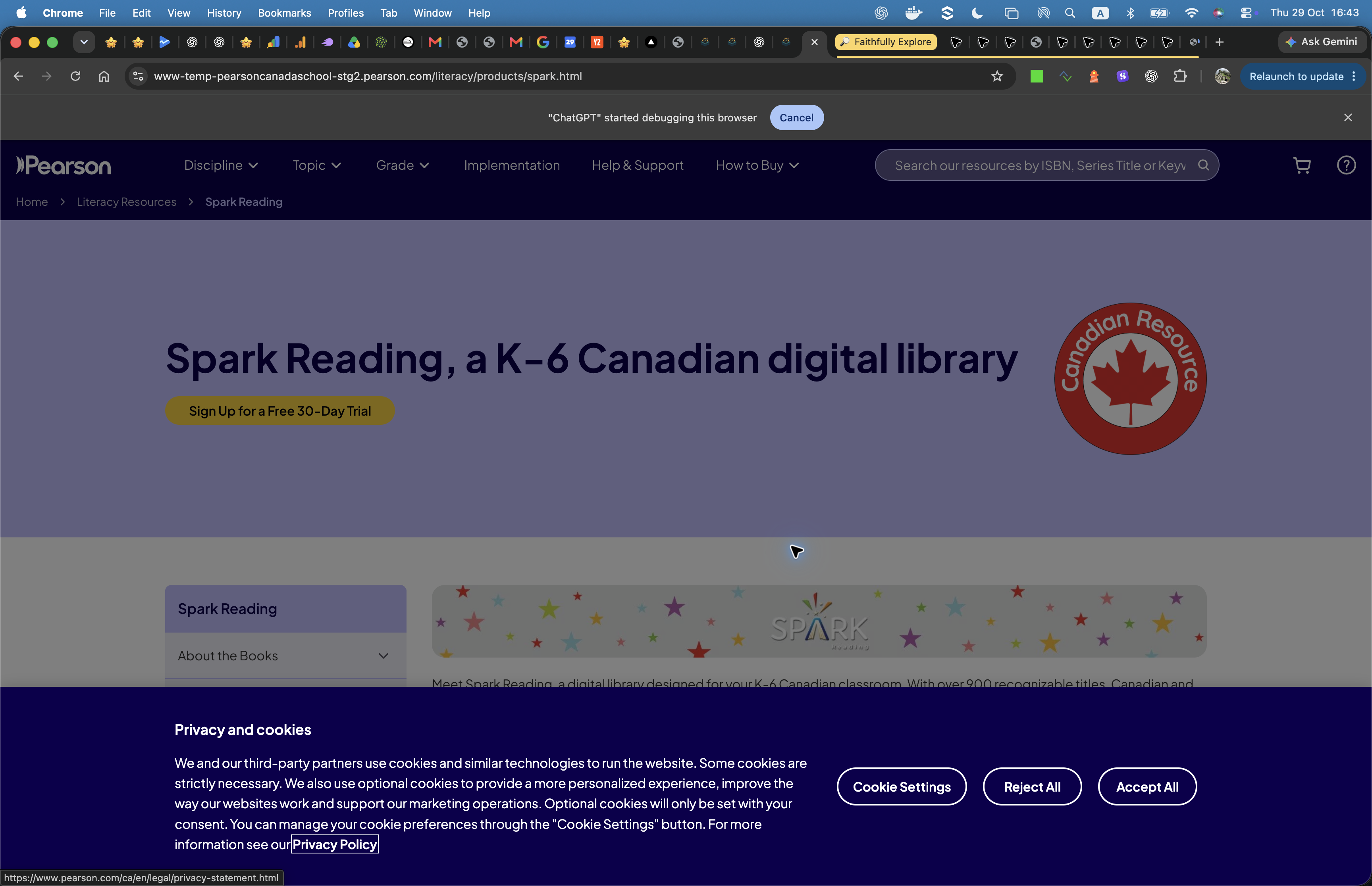 Screenshot of Spark Reading