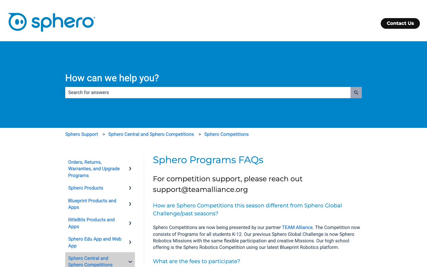 Screenshot of Sphero Robotics Missions