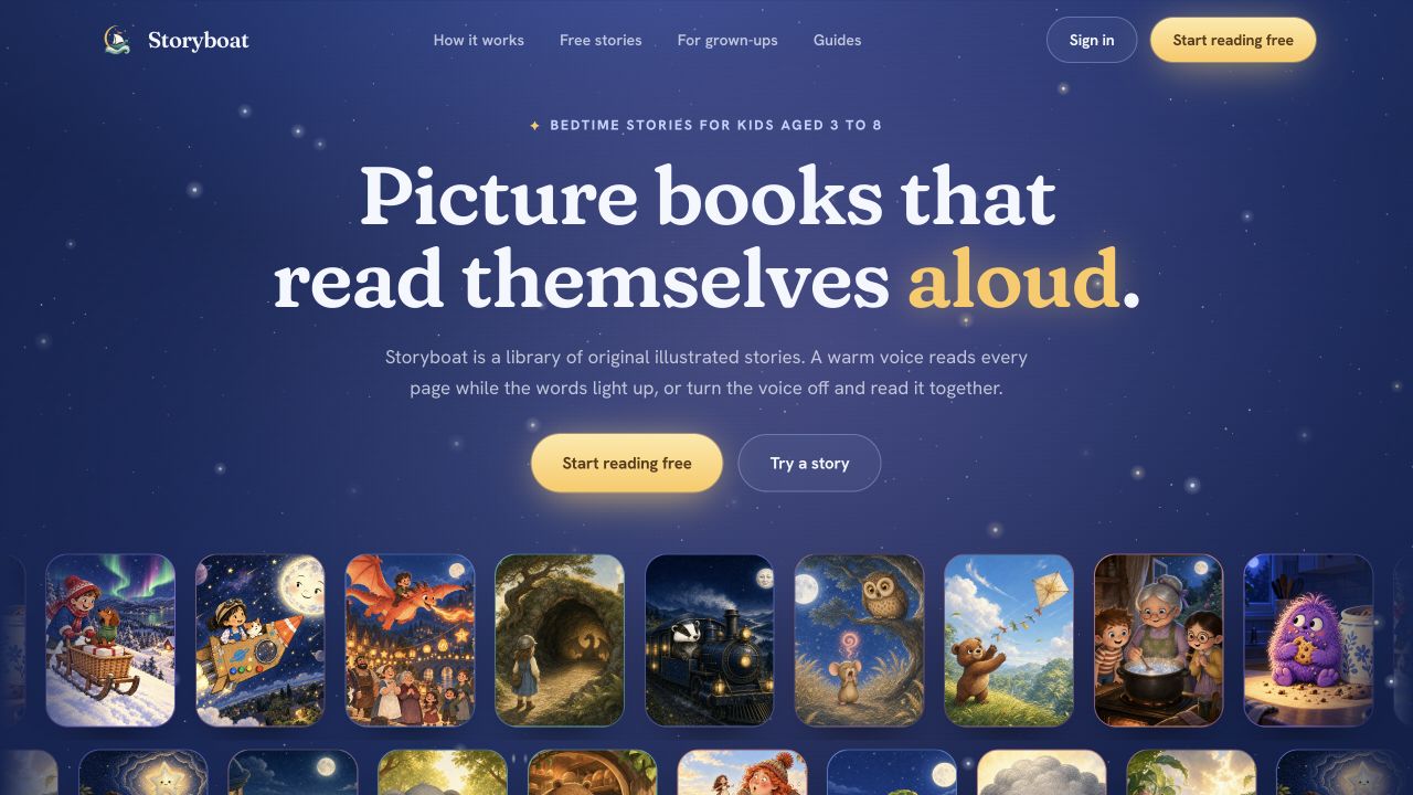 Screenshot of Storyboat