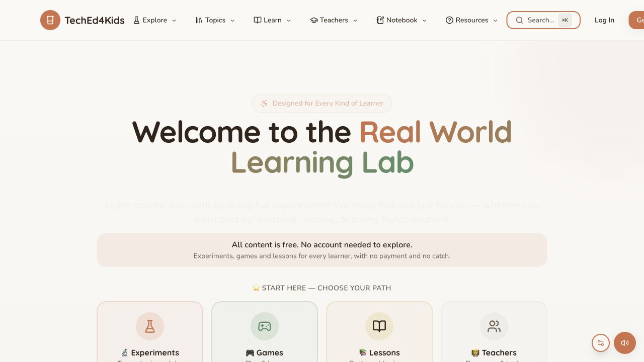 Screenshot of TechEd4Kids