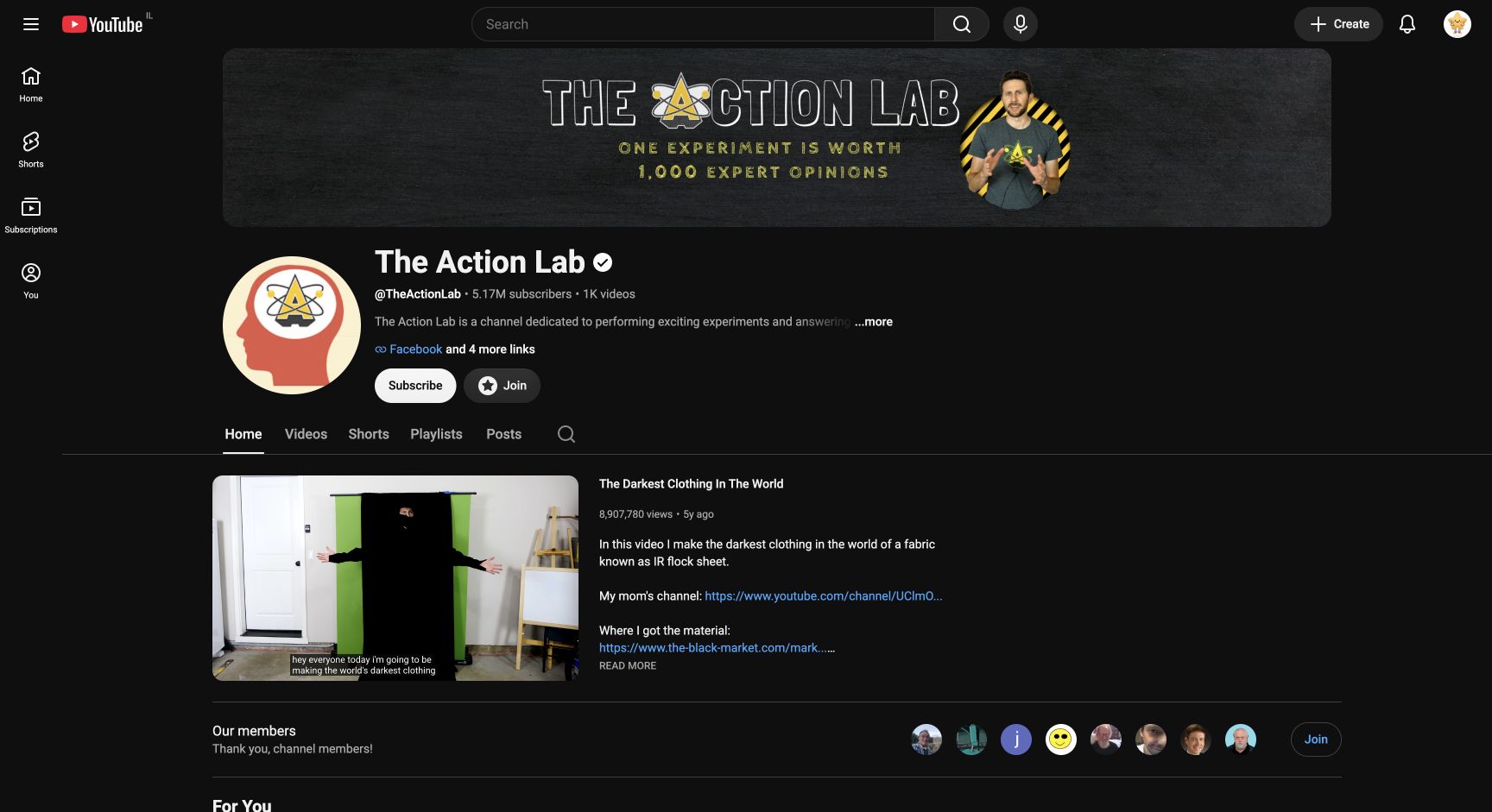 Screenshot of The Action Lab