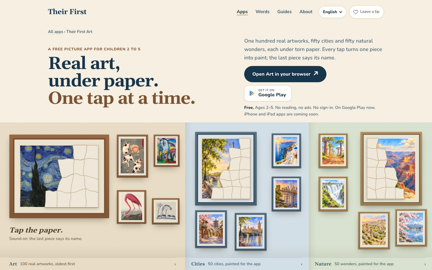 Screenshot of Their First Art
