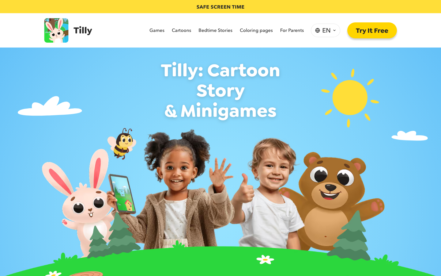 Screenshot of Tilly: Cartoon Story & Minigames