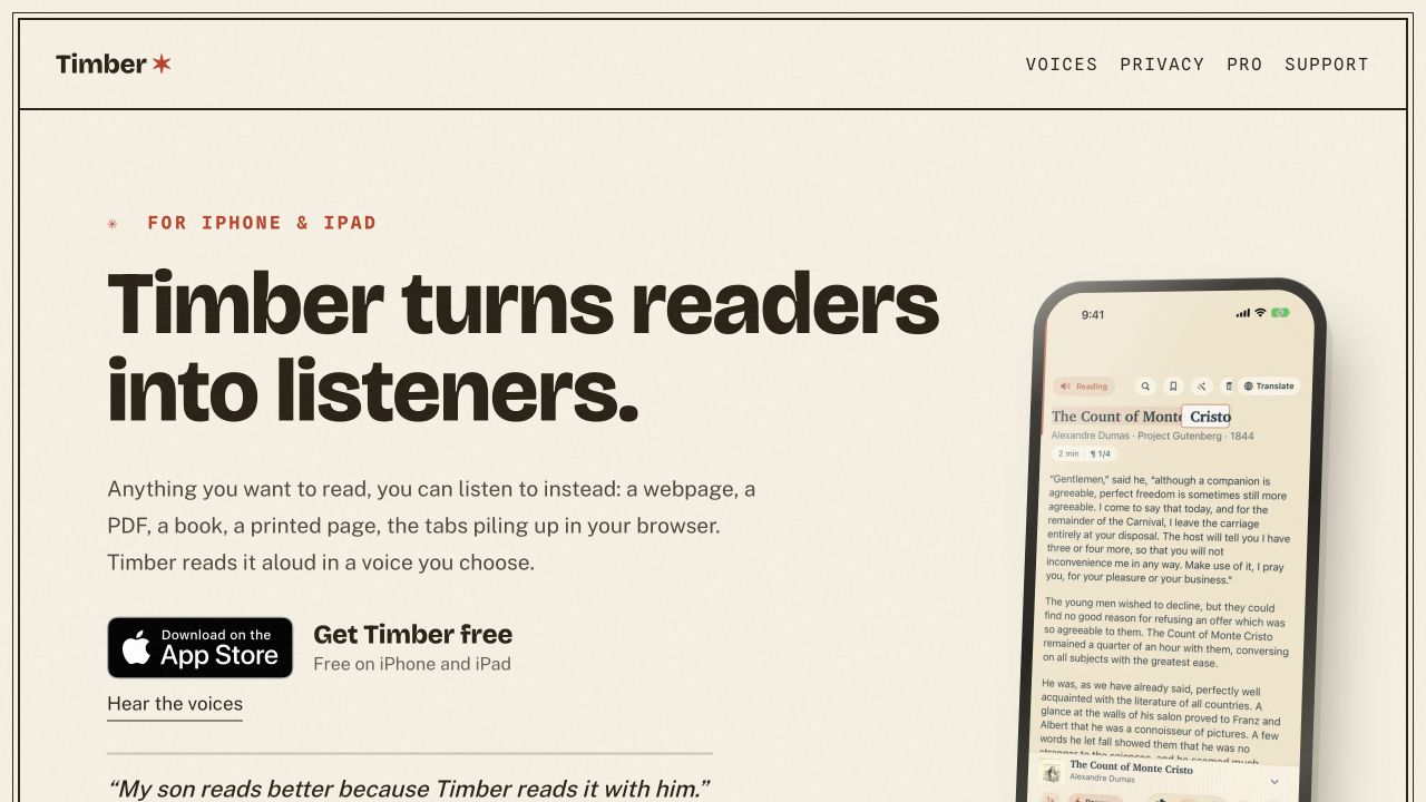 Screenshot of Timber