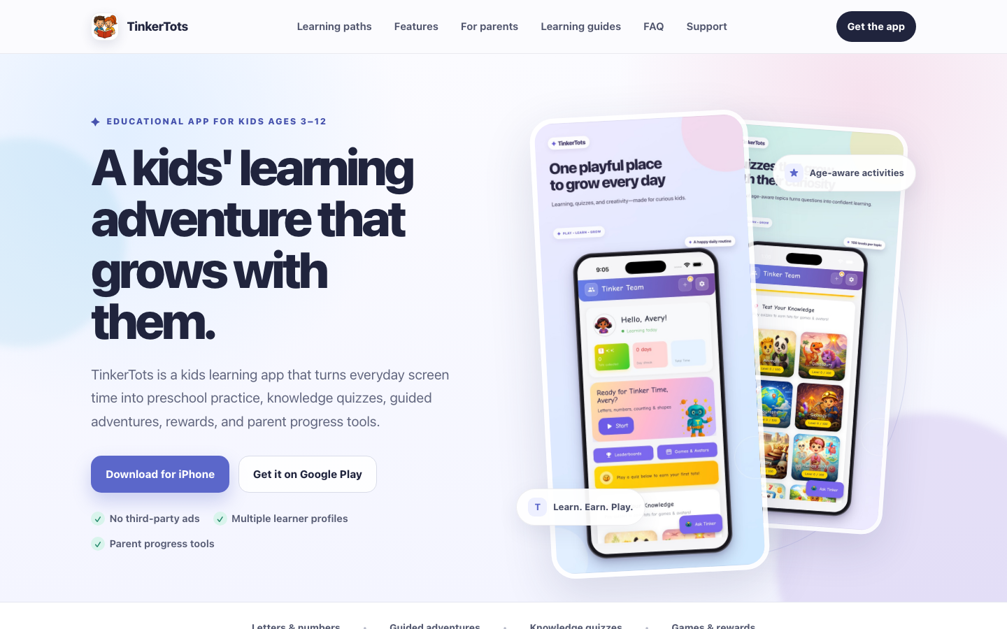 Screenshot of TinkerTots