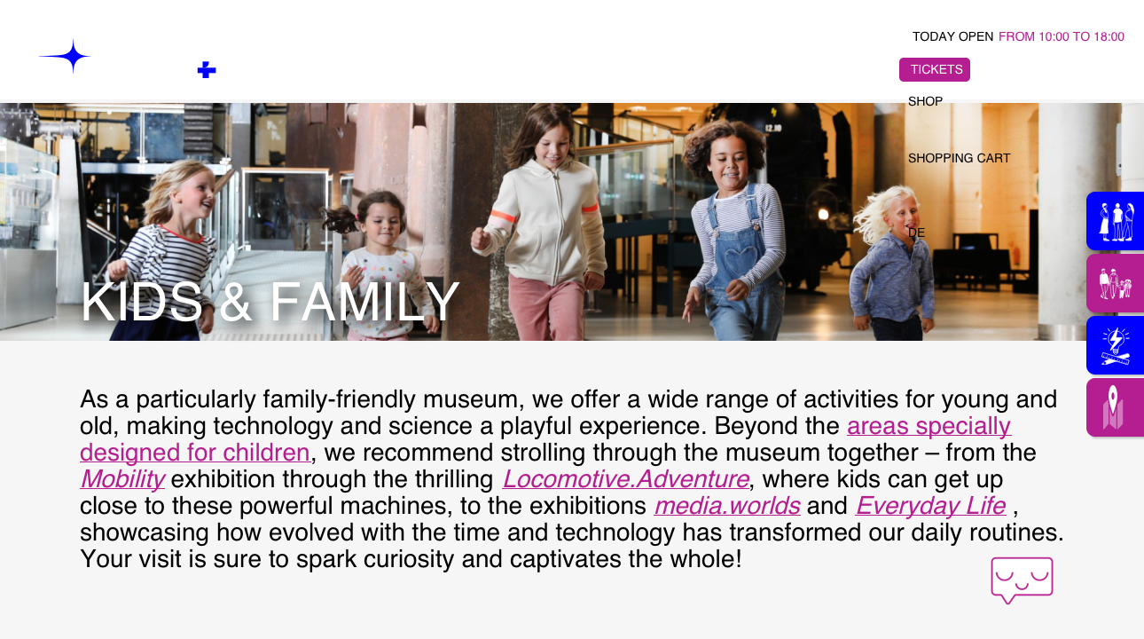 Screenshot of Technisches Museum Vienna Kids and Families