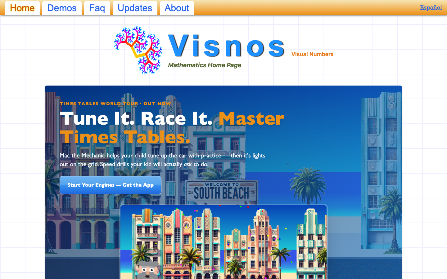Screenshot of Visnos Mathematics