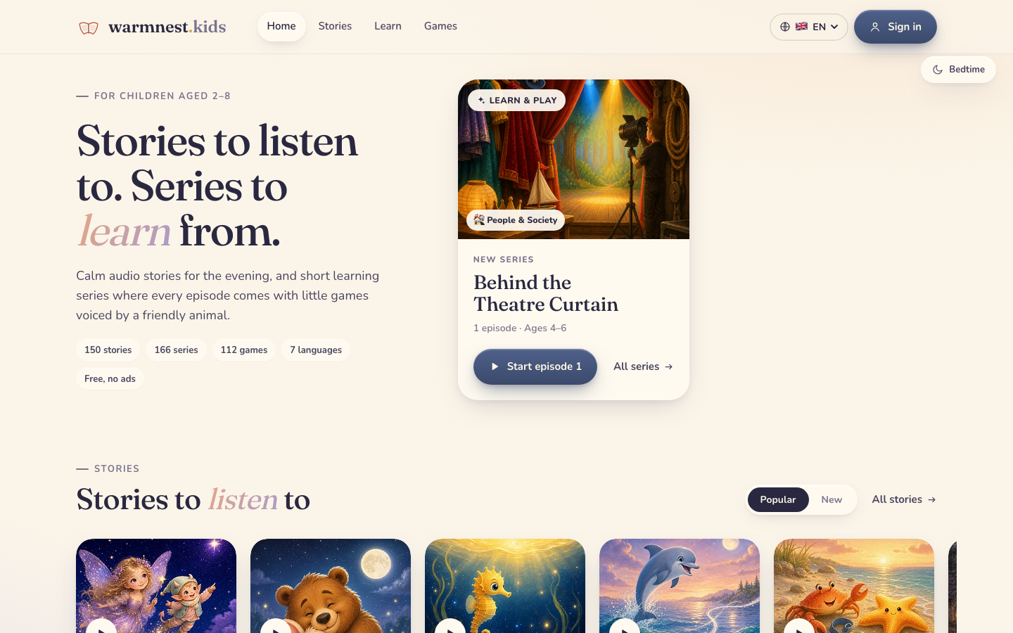 Screenshot of Warmnest