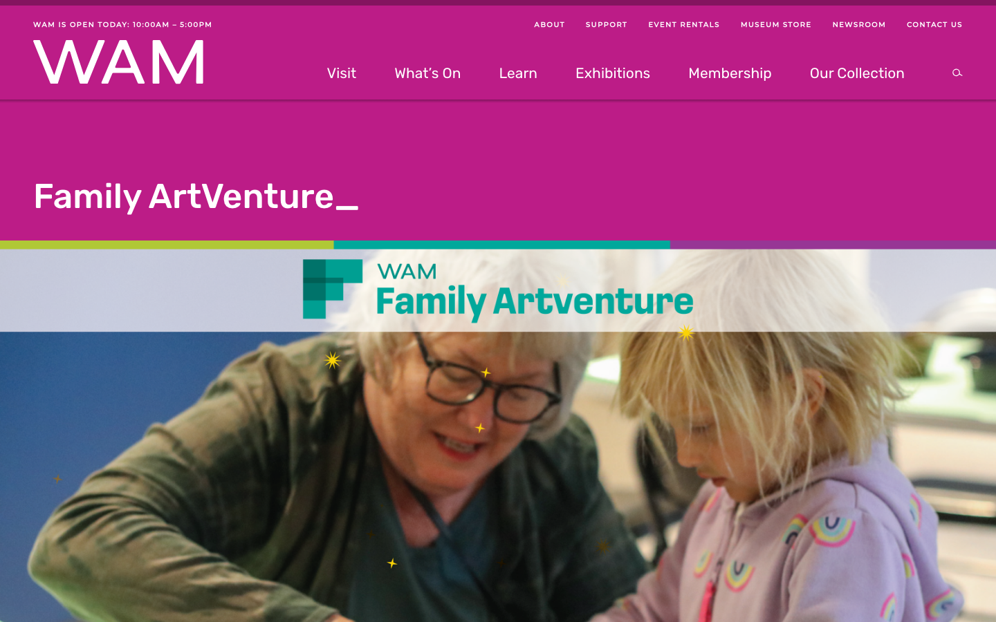 Screenshot of Wichita Art Museum Family ArtVenture