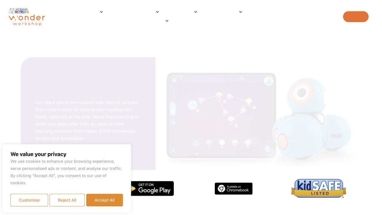 Screenshot of Wonder Workshop Coding Apps