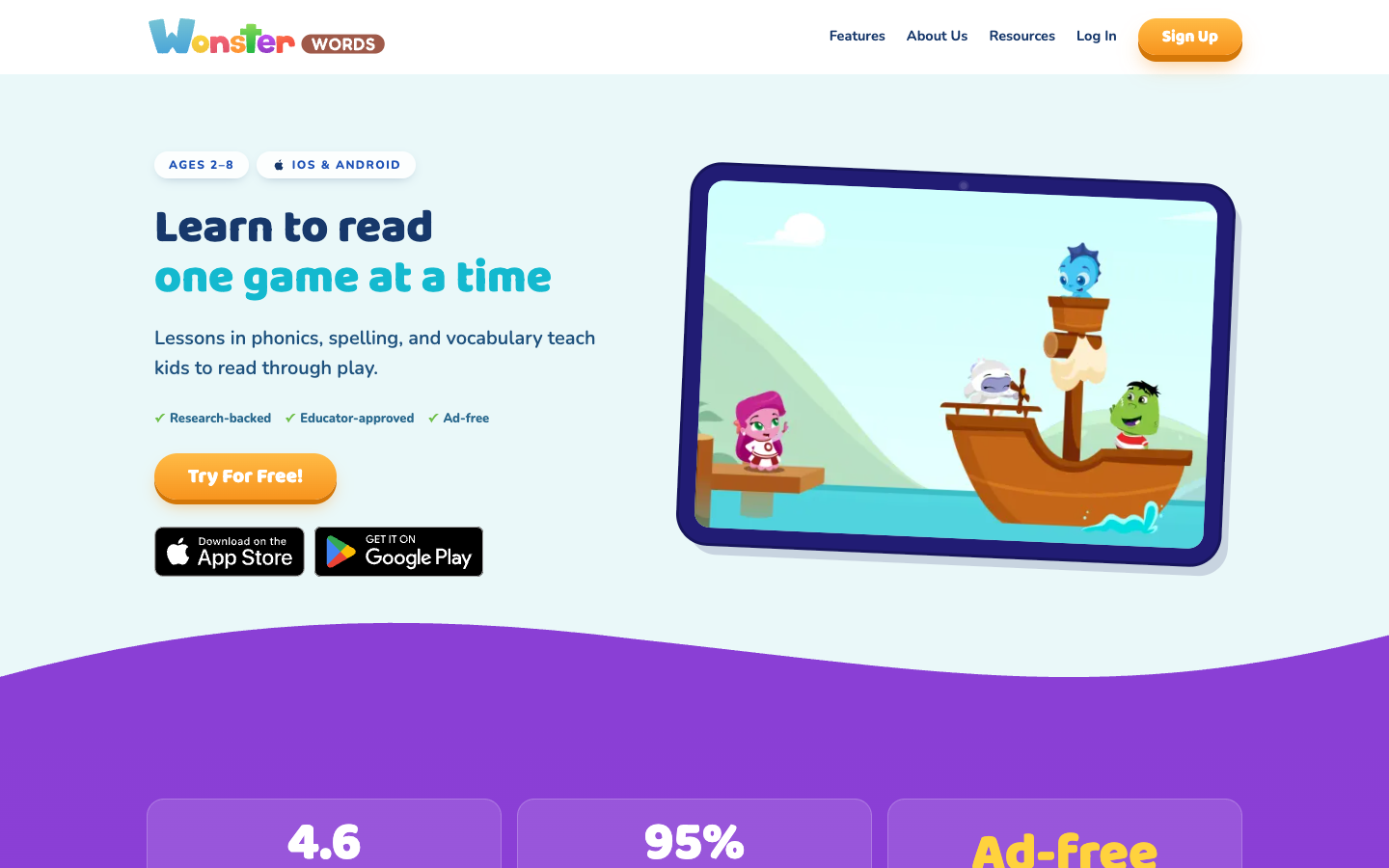 Screenshot of Wonster Words