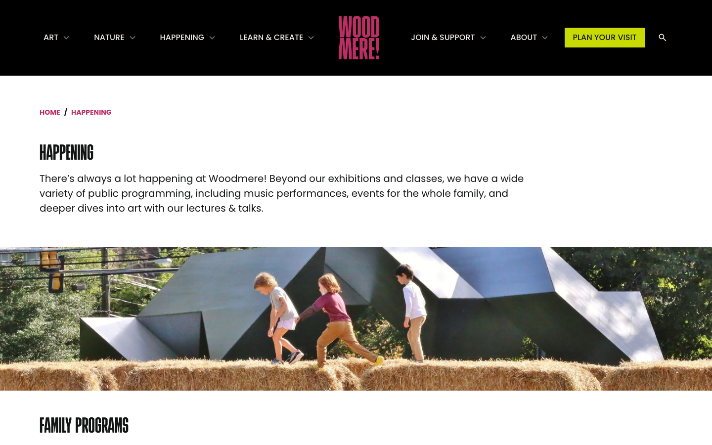Screenshot of Woodmere Family Art & Storytelling