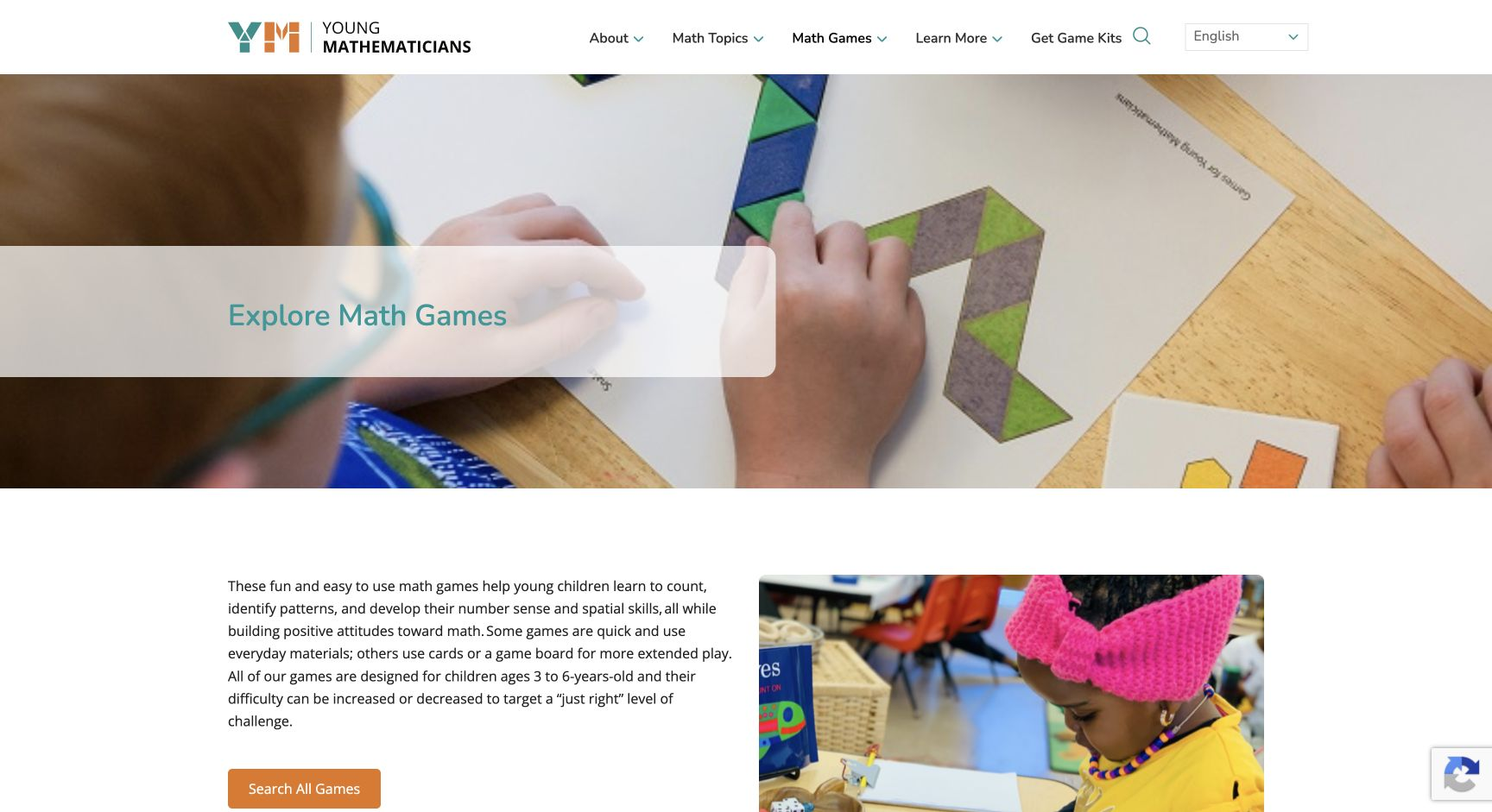 Screenshot of Young Mathematicians Math Games